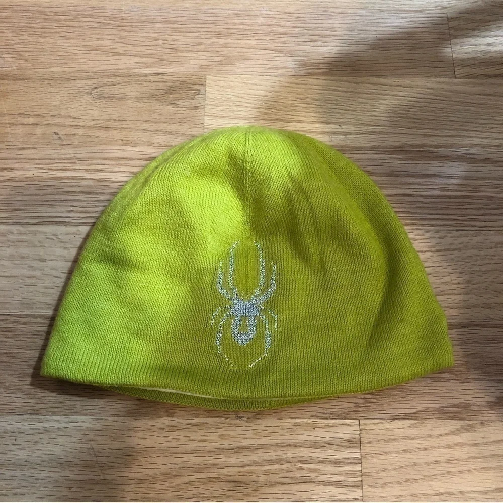 Spyder Lime Green Fleece Hat One Size Kids Winter Beanie